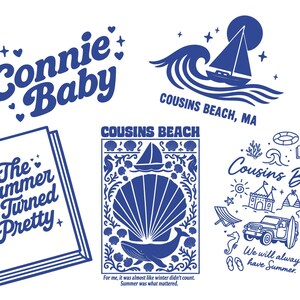 Cousins Beach TSIP PNG-bundel: zomernostalgieprint (digitaal bestand 12 x 12 in)