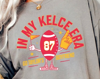 In my Kelce Era Chief Tay Tay Boyfriend Football Love Funny T-shirt Design PNG