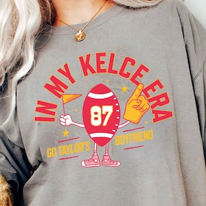In mijn Kelce Era Chief Tay Tay Boyfriend Football Love Grappig T-shirt Design PNG