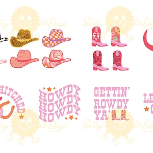 Nashville Bachelorette Party Cowgirl Theme Decorations and Decor SVG Bundle PNG Bundle for Sublimation
