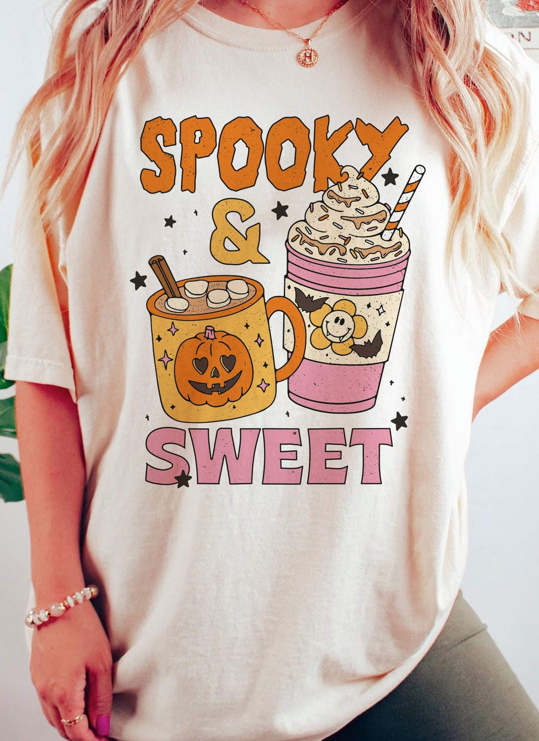 Spooky & Sweet Pumpkin PNG Coffee Png Fall Png Halloween Png Halloween