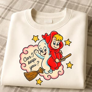 Casper friendly ghost Can I keep you ghosts in a row cute ghosts pumpkin skeleton Ghost nostalgic 90s  Halloween Spooky Tshirt PNG Design