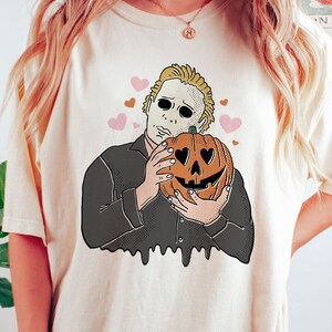 Vibrazioni retrò film horror Halloween Michael Pumpkin Love Funny Spooky T-shirt Design PNG