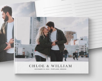 Photo Guest Book, Personalized Wedding Photobook, Custom Hardcover Guestbook for Wedding, Graduation, Birthday, Anniversary GB281
