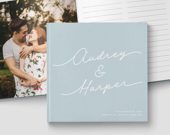 Photo Wedding Guest Book, Personalized Wedding Photobook, Custom Hardcover Guestbook for Wedding, Graduation, Birthday, Anniversary GB279