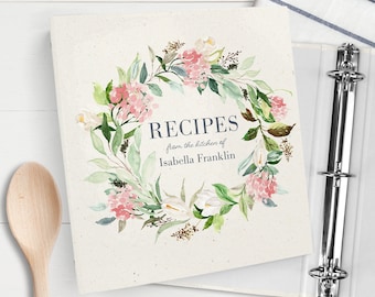 Recipe Binder, Custom Valentine's Day Gift, Personalized Recipe Organizer, Shower Gifts, Custom Wedding Gifts, Custom Recipe Book 6313