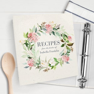 Recipe Binder, Custom Valentine's Day Gift, Personalized Recipe Organizer, Shower Gifts, Custom Wedding Gifts, Custom Recipe Book 6313