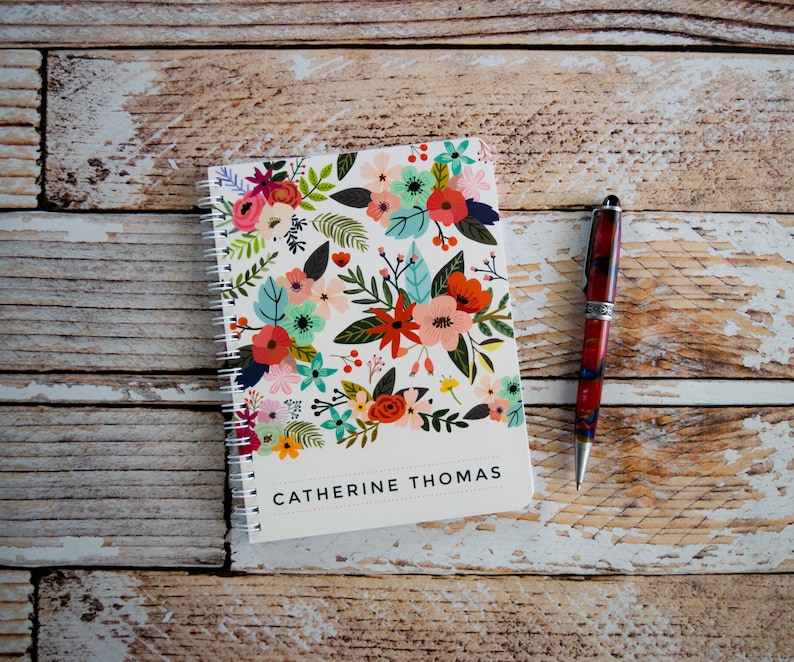 Personalized Notebook Custom Journal Spiral Notebooks Small Etsy