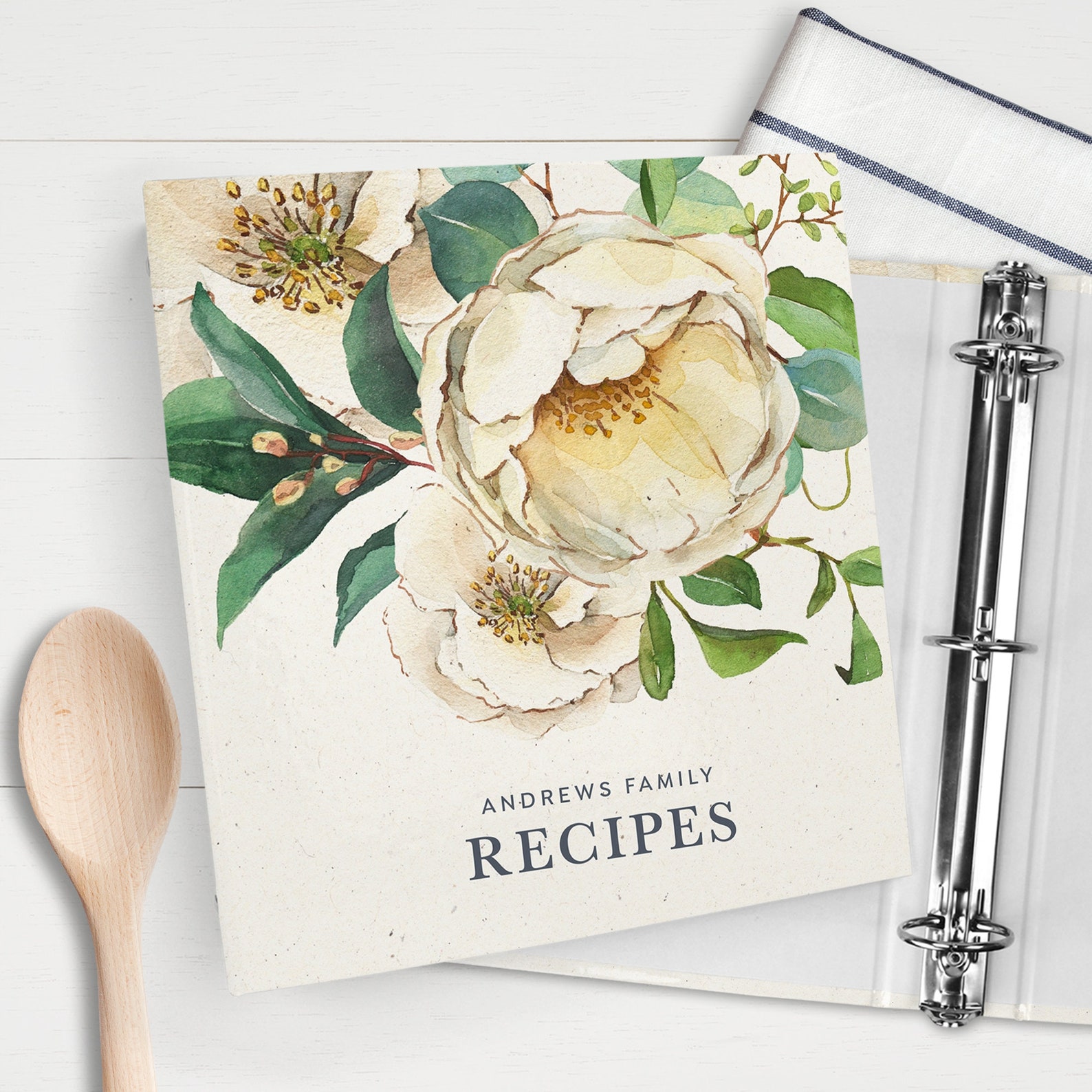 Recipe Card Binder Personalized Recipe Organizer Shower Etsy