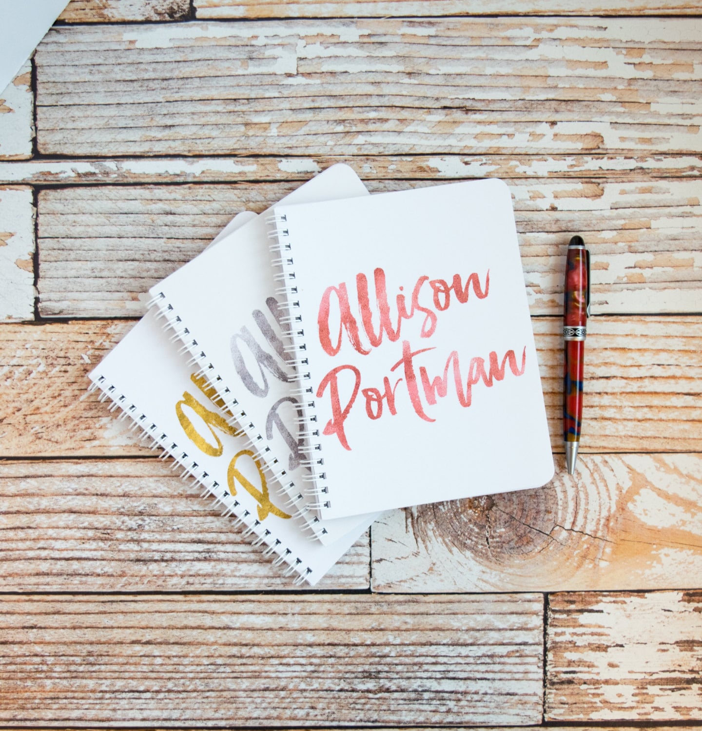 Personalized Spiral Notebooks Bridesmaids Gifts Custom Journal Etsy