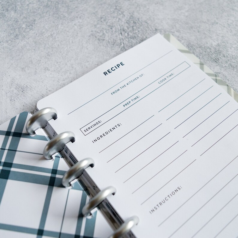 Discbound Recipe Book Refill Pages Half Letter 5.5x8.5 Etsy