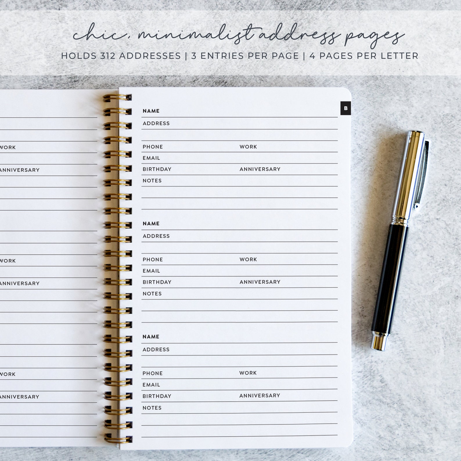 Personalized Address Book Custom Spiral Notebook for Etsy