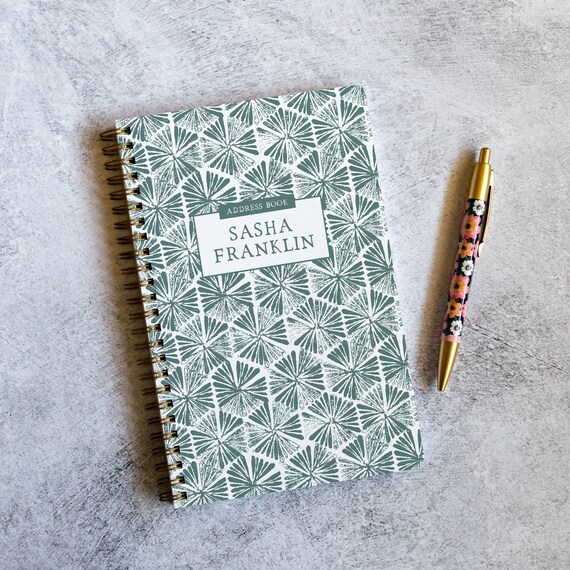 Personalized Address Book Custom Printed Spiral Notebook for Etsy