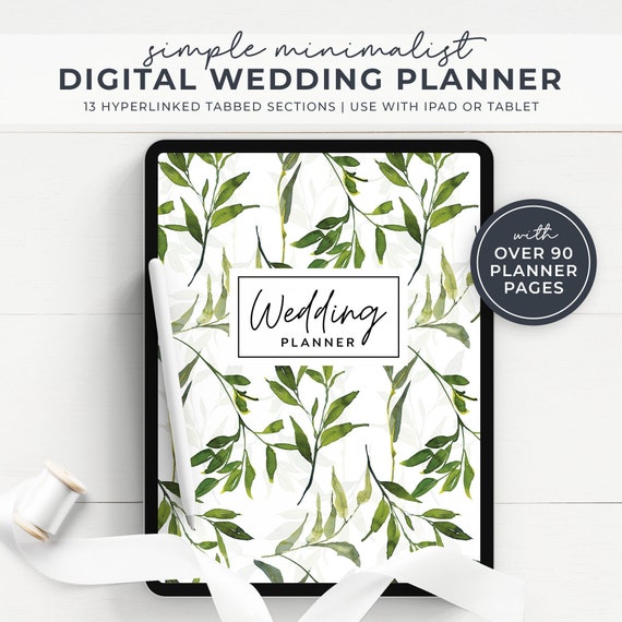 Digital Wedding Planner for Ipad or Tablet Neutral Minimalist Etsy