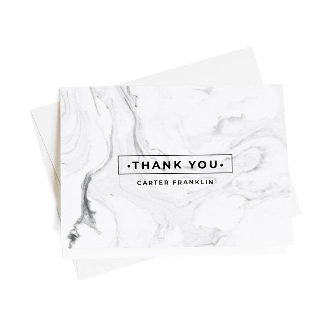 Business Thank You Cards Personalized Thank You Cards Set of Etsy