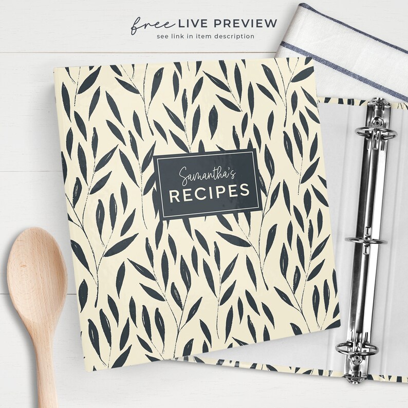 Recipe Card Binder Recipe Card Book Recipe Organizer Etsy