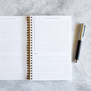 Minimalist Planner Notebook Personalized with Your Name, 100 Pages of To-Do Lists and Notes, Poly Cover, Custom Stocking Stuffer NB6357 image 4