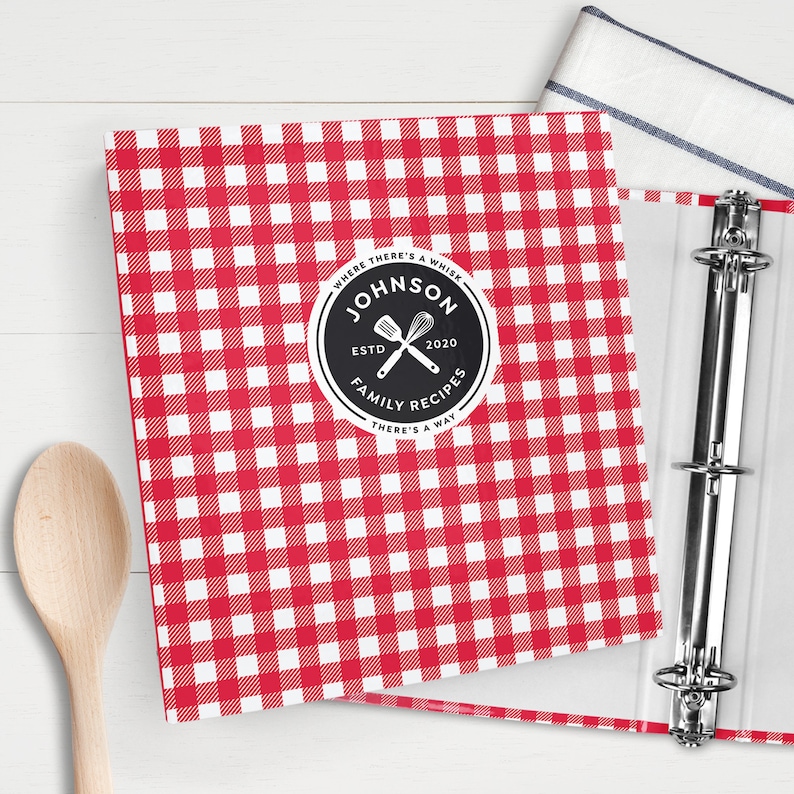 Personalized Recipe Binder Custom 3ring Binder Refillable Etsy
