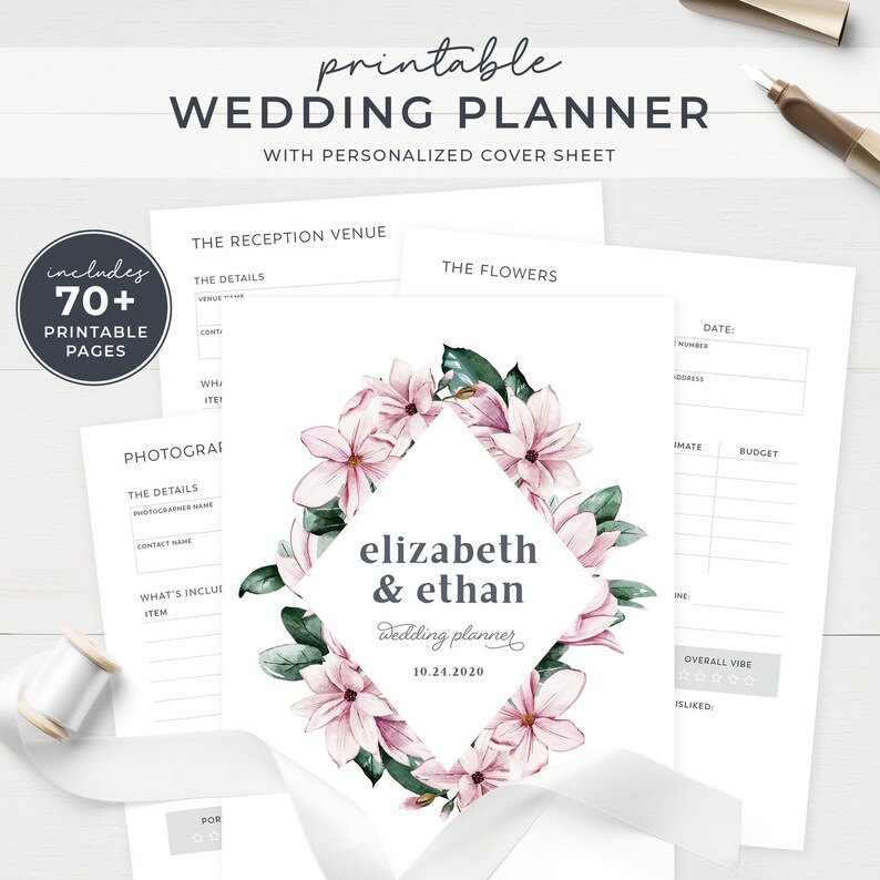 wedding-planner-printable-with-custom-cover-wedding-etsy