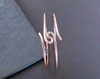 Copper or brass bangle, unique bracelet for women
