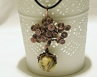 Copper pendant, Tree of life pendant, Copper tree of life, Copper jewelry handmade, Jewelry handmade, Wire wrapped jewelry, Copper jewelry