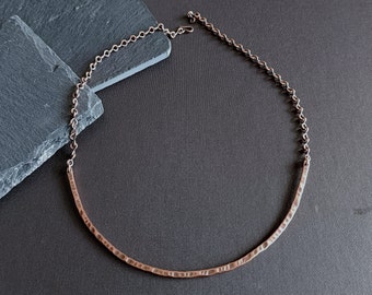 Elegant copper choker, minimalist necklace, unique jewelry gift for women, perfect handmade chain for pendant