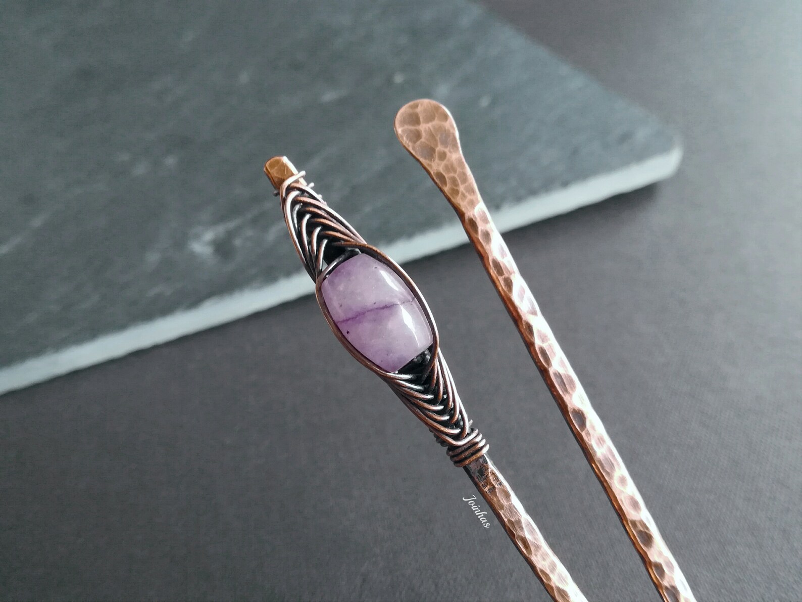 Lila Haar-Stick massive Kupfer Haarnadel Haar-Accessoires | Etsy