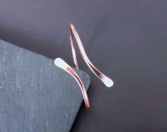 Copper or Brass Bangle, Minimalist Bracelet, Elegant Jewelry Gift for Her