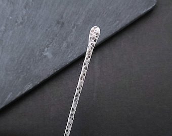Minimalist hair stick, sterling silver hair pin, personalized hair accessories, hammered hair jewelry, perfect gift for girlfriend