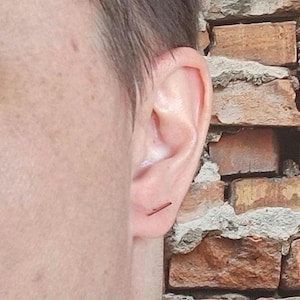 Minimalist Small Post Earrings, Elegant Copper or Brass Studs, Handmade Jewelry Gift