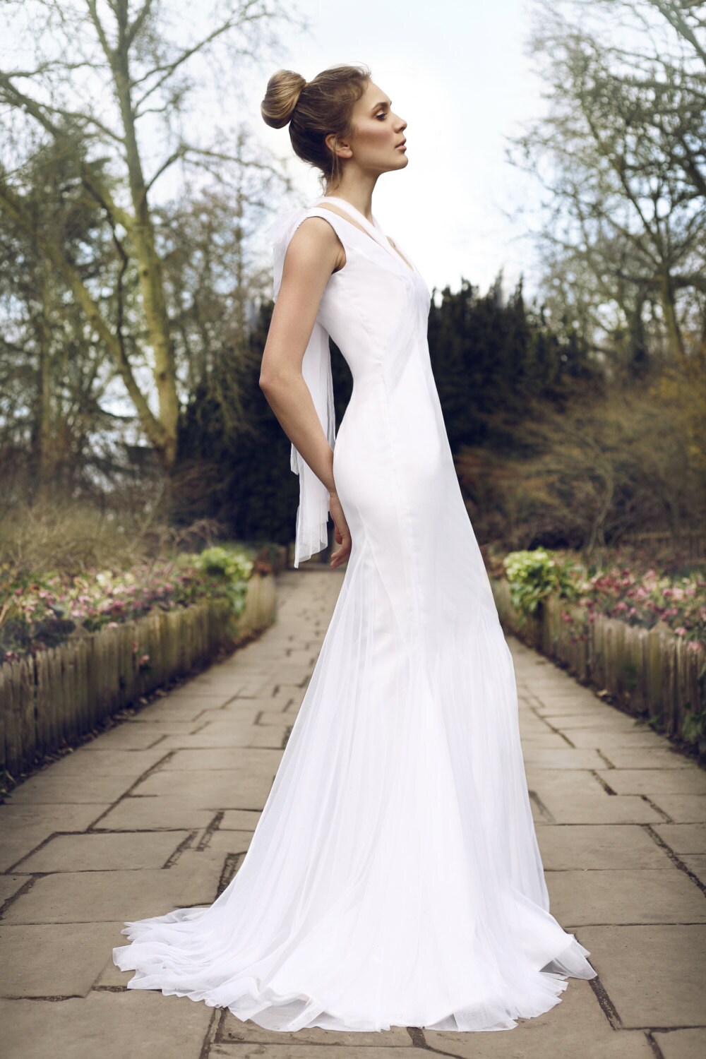 Rose Wedding Dress Etsy