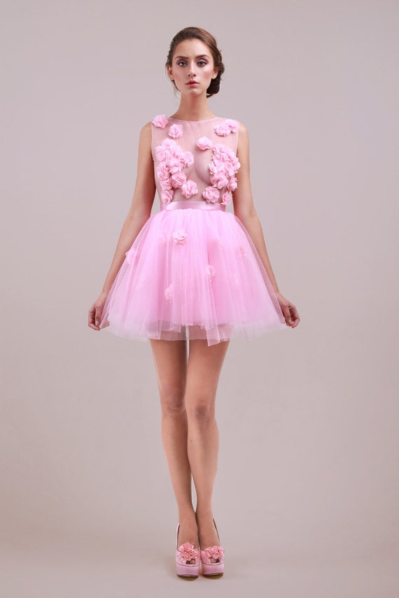 baby pink flowy dress