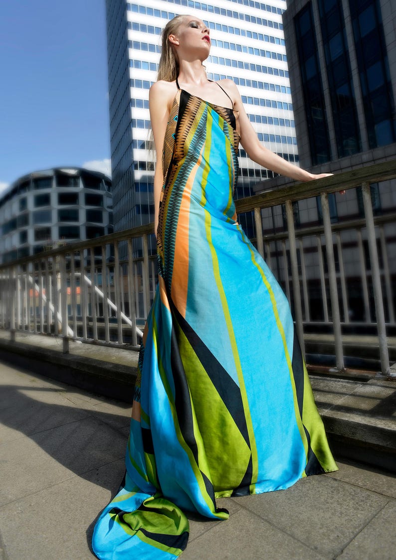Open Back Black Crepe Satin Evening Gown: Minimalist Cocktail Dress image 6