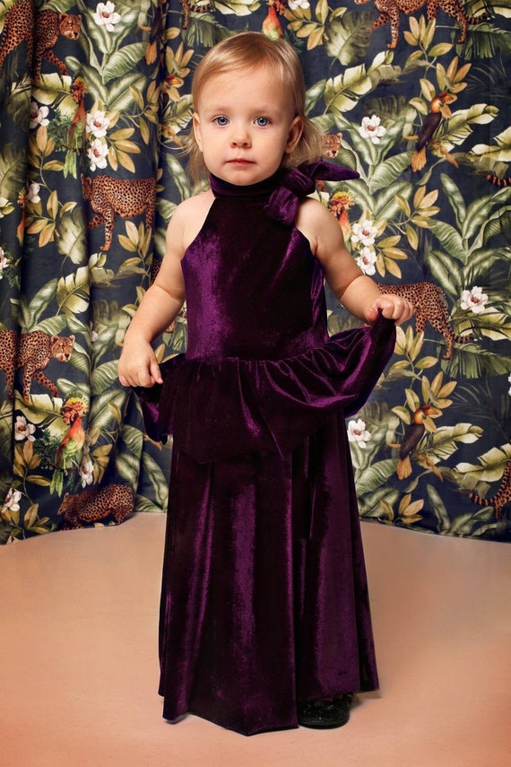 girls velvet dress