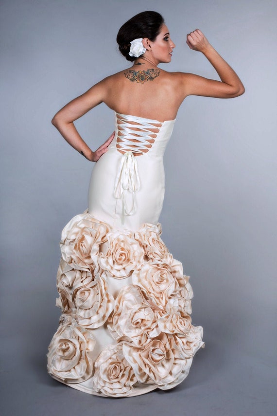 open lace back dress Applique Sleeveless A-Line Slit Bridal Gown by GLS Gloria GL3417 3XL / Ivory