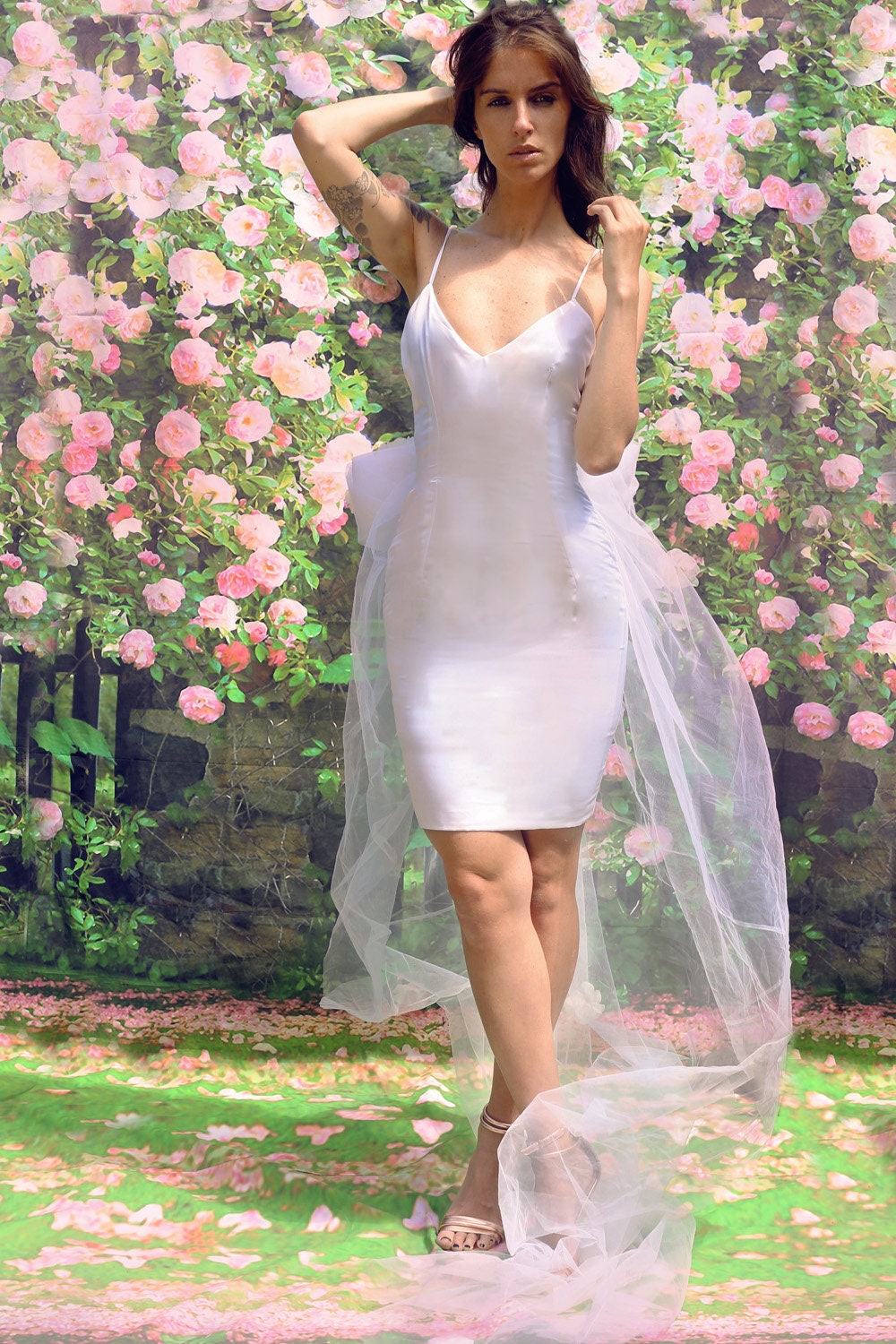 Backless Mini Wedding Dress - Etsy
