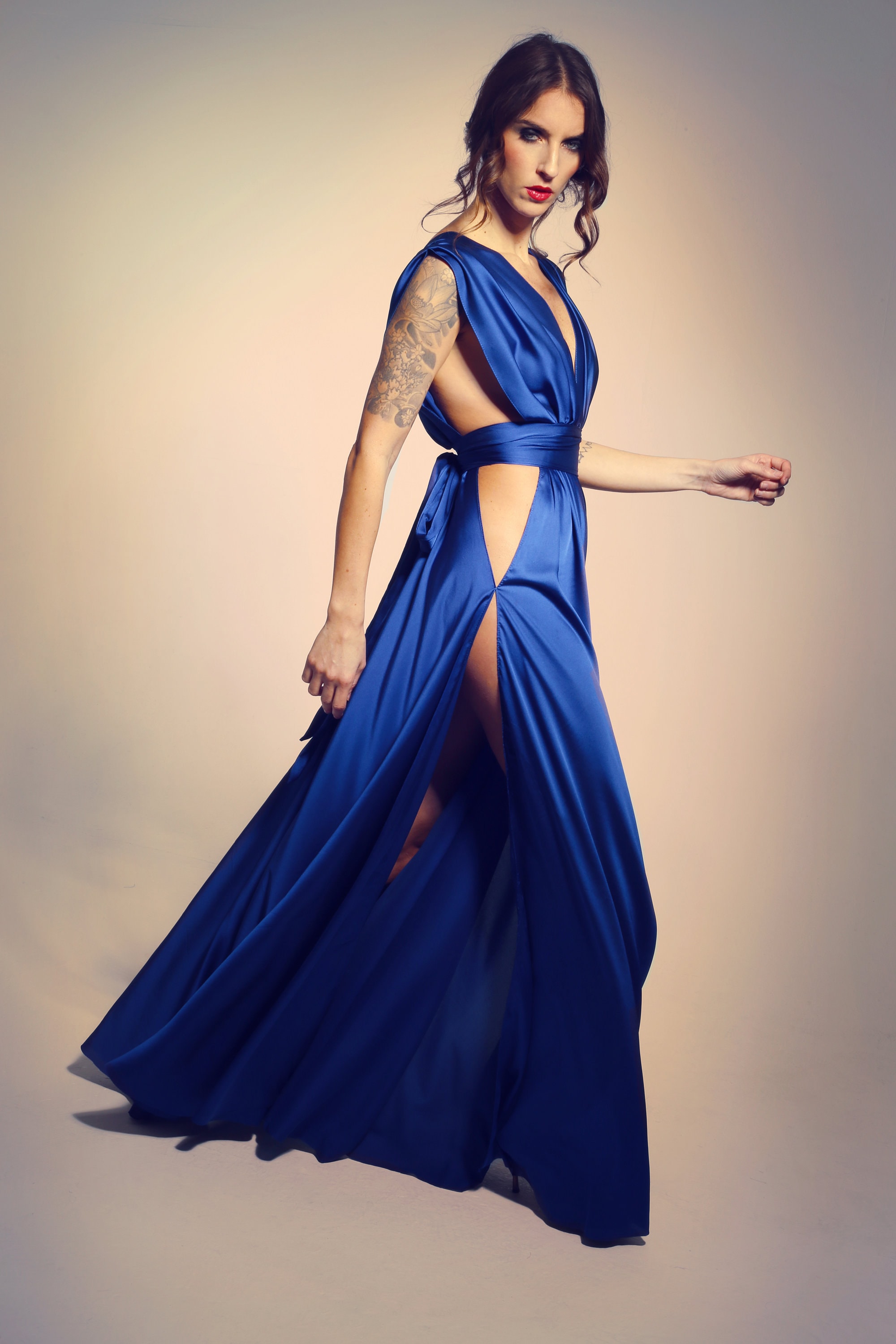 deep v neck backless prom dress Gorgeous Mermaid Halter Sleeveless Backless Deep V-Neck Zipper Prom Dresses
