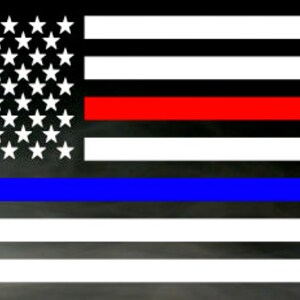 Thin Blue/Red Line Flag Decal - American Die-Cut Decals