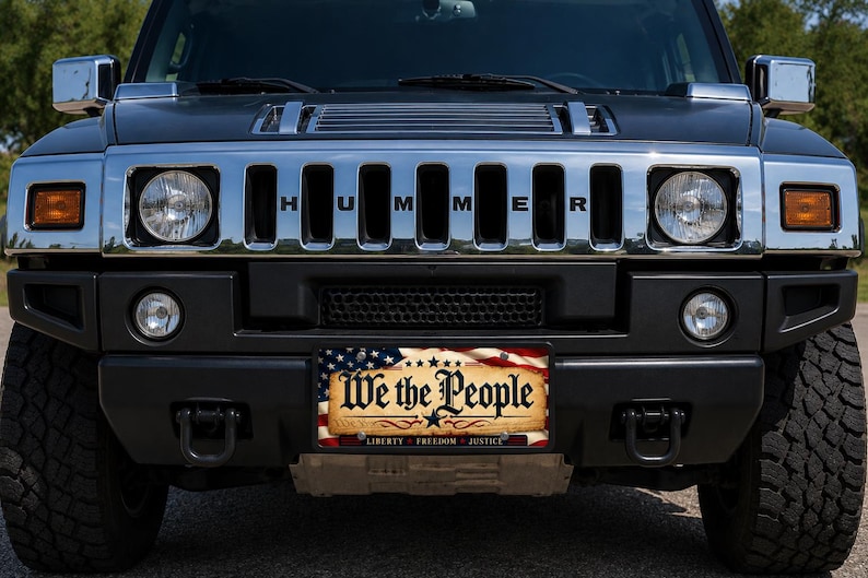 We the People Eagle Aluminum License Plate – 6x12 Patriotic Car & Truck Tag image 5