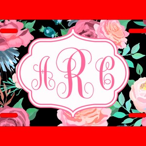 Monogram Rose Aluminum Plate