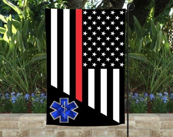 EMT Paramedic Garden Flag - Symbol of Respect for First Responders
