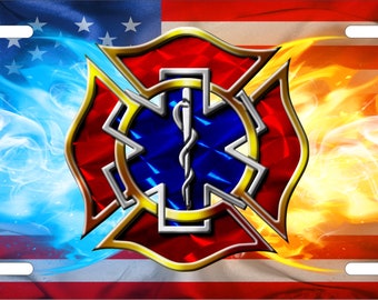 EMS Paramedic Car Plate - Aluminum, UV Coated 6x12