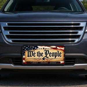 We the People Eagle Aluminum License Plate – 6x12 Patriotic Car & Truck Tag image 4