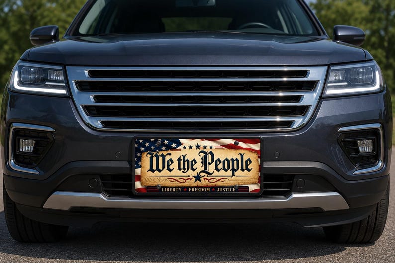 We the People Eagle Aluminum License Plate – 6x12 Patriotic Car & Truck Tag image 4