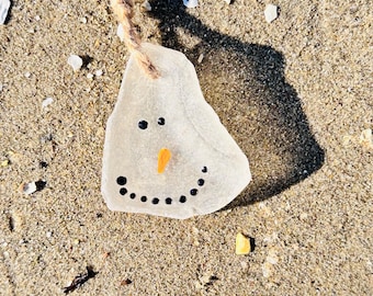 Sea Glass Snowman