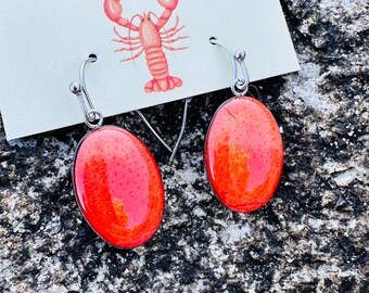Maine Lobster Shell Earrings