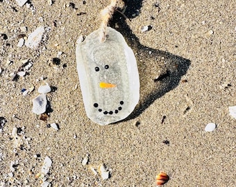 Sea Glass Snowman