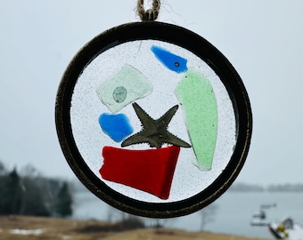 Sea Glass & Starfish Sun Catcher