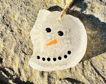 Sea Glass Snowman