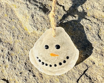 Sea Glass Snowman